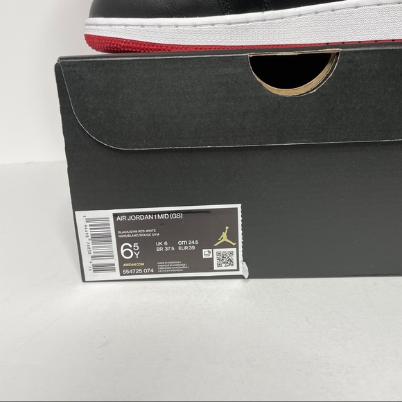 Nike Air Jordan 1 Retro Mid Banned “Bred” NEW - Picture 4 of 4